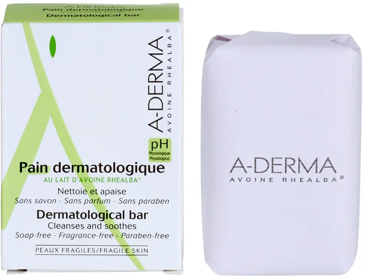 A-Derma Essentials Dermatological Bar - Дерматологическое мыло в куске для чувствительной и раздраженной кожи, 100 г