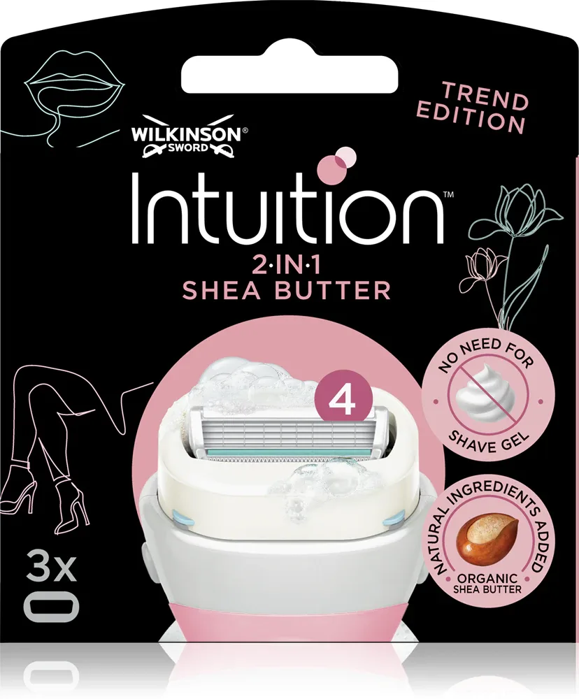 Wilkinson Sword Intuition 2in1 Shea Butter - Запасные лезвия, 3 шт