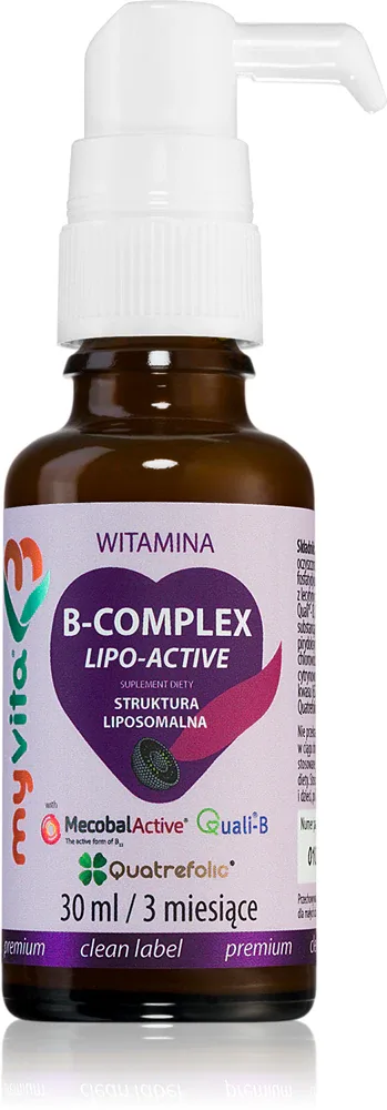 Биологически активная добавка к пище MyVita Витамин B Complex Active в каплях, для нервной системы и иммунитета, 30 мл