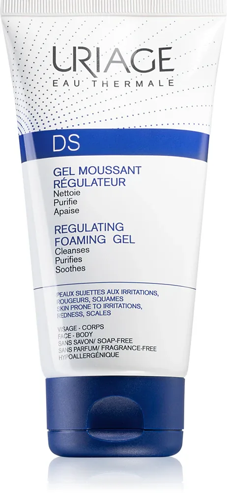 Uriage DS Regulating Foaming Gel - Гель для душа успокаивающий для сухой и зудящей кожи, 150 мл