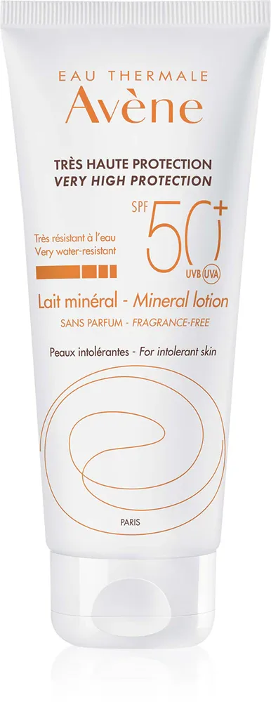 Молочко солнцезащитное Avene Sun Mineral Lotion с минеральными фильтрами, для чувствительной кожи, 100 мл