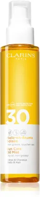 Clarins Sun Care Oil Mist - Сухое масло для волос и тела SPF 30, 150 мл