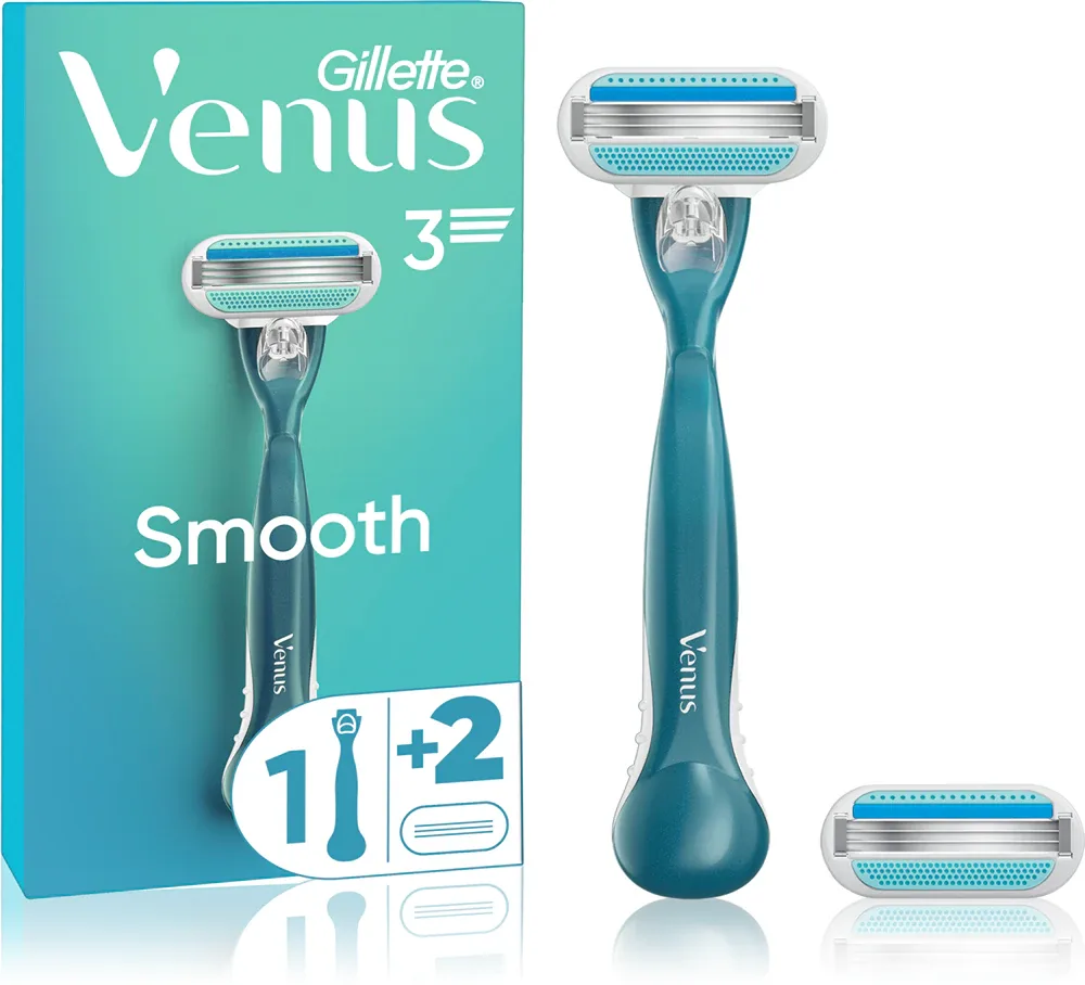 Gillette Venus Smooth - Бритва + 2 запасные головки, 1 шт