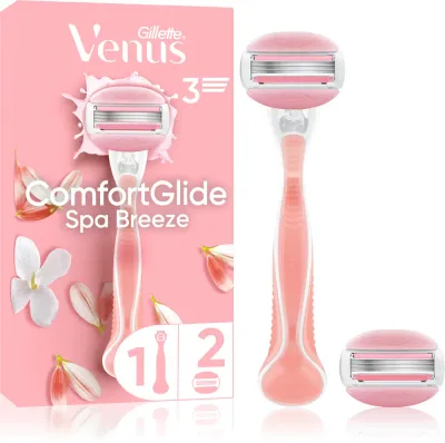 Бритва женская Gillette Venus ComfortGlide Spa Breeze 3 лезвия, с гелевыми полосками, со сменными кассетами, 1 шт