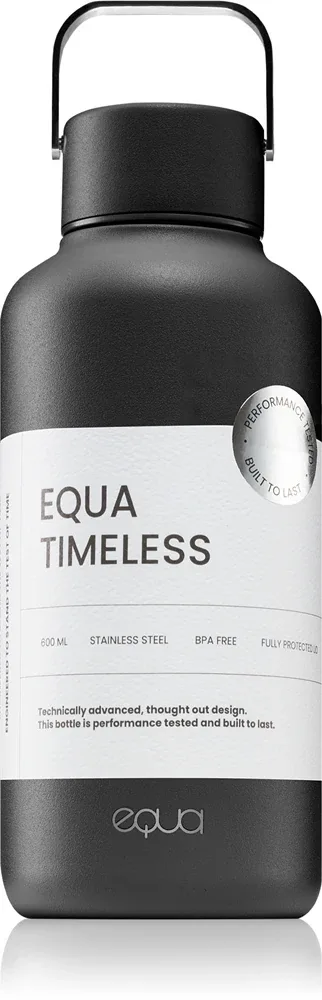 Бутылка для воды Equa Timeless из нержавеющей стали, с петелькой, 600 мл