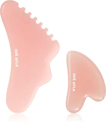 Zoë Ayla Face & Body Gua Sha Set - Аксессуары для массажа для лица и тела, 2 шт