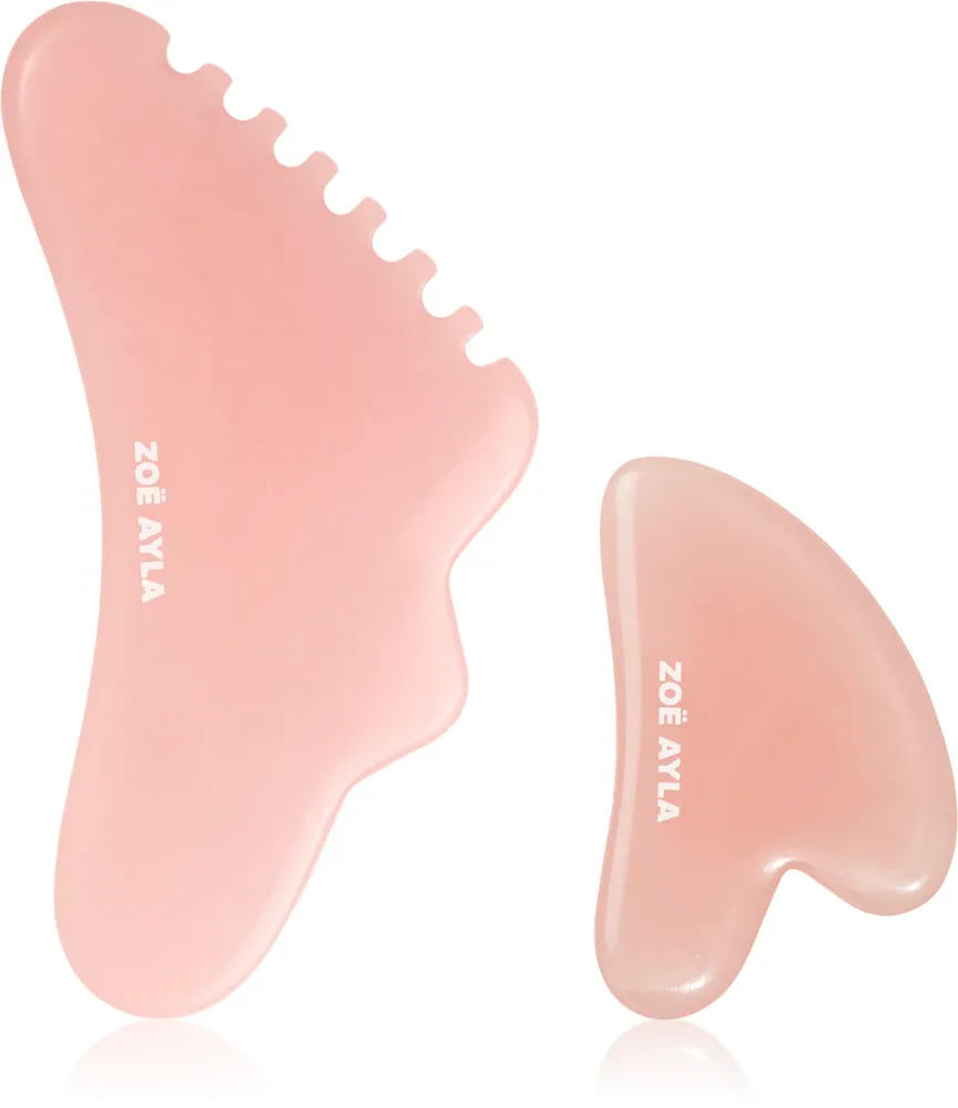 Zoë Ayla Face & Body Gua Sha Set - Аксессуары для массажа для лица и тела, 2 шт