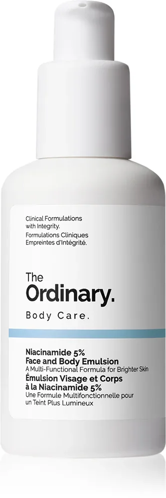 The Ordinary Niacinamide 5% Face & Body Emulsion - Легкий увлажняющий крем против пигментации na twarz i ciało, 100 мл