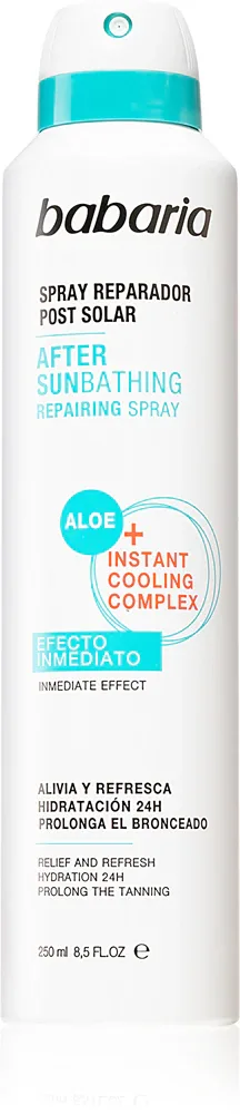 Babaria After Sunbathing Repairing Spray - Спрей после загара с охлаждающим эффектом, 250 мл