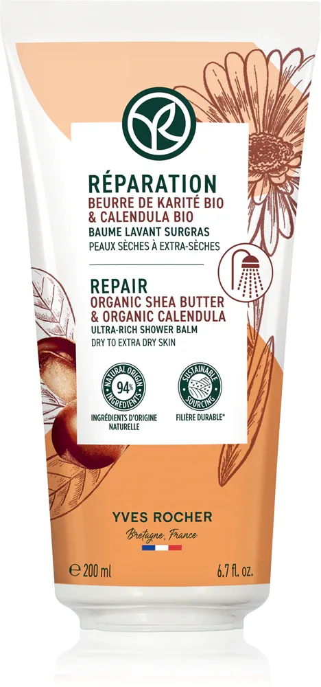 Yves Rocher Reparation - Бальзам для душа для очень сухой кожи, 200 мл