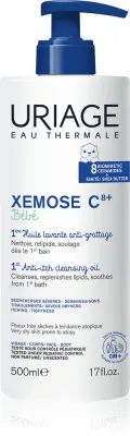 Uriage Bebe 1st Cleansing Soothing Oil - Успокаивающее очищающее масло для сухой и атопической кожи, 500 мл