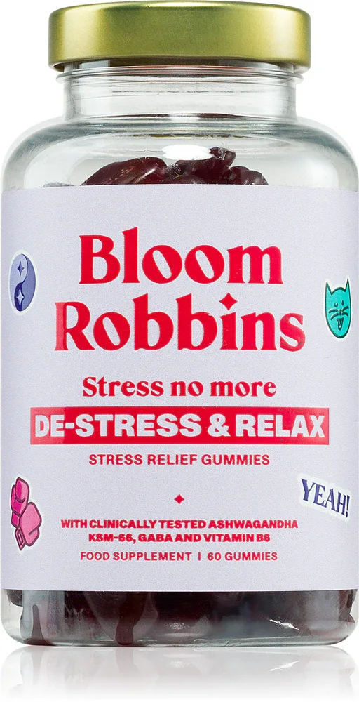 Мармелад жевательный Bloom Robbins STRESS no more с витамином B6 и экстрактами трав, 60 шт