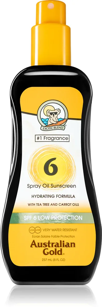 Australian Gold Spray Oil Sunscreen - Масло для тела в спрее с солнцезащитным фактором SPF 6, 237 мл