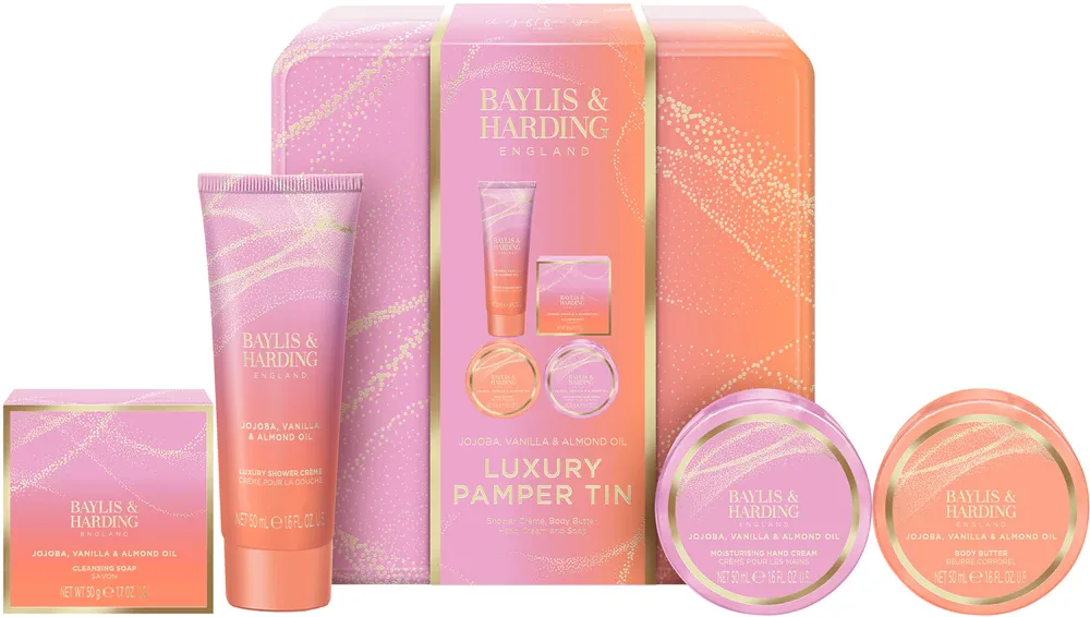 Baylis & Harding Jojoba, Vanilla & Almond Oil - Подарочный набор в металлической коробке