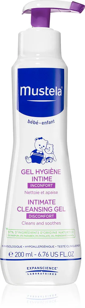 Mustela Bebe - Смягчающий гель для интимной гигиены детей, 200 мл