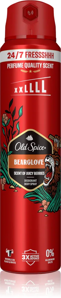 Old Spice Bearglove - Освежающий дезодорант в спрее для мужчин, 250 мл