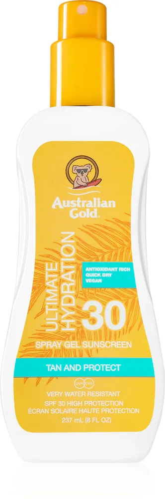 Australian Gold Spray Gel Sunscreen - Защитный спрей SPF 30, 237 мл
