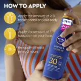 NIVEA SUN Moisturising - Увлажняющее молочко для загара SPF 30, 200 мл — фото 5