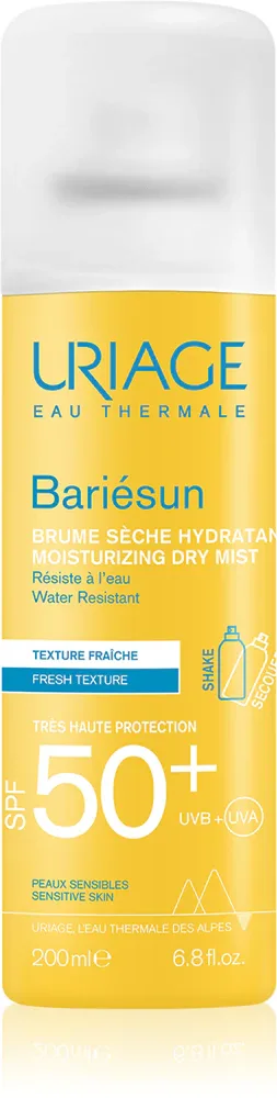 Uriage Bariesun Dry Mist SPF 50+ - Солнцезащитный спрей SPF 50+, 200 мл