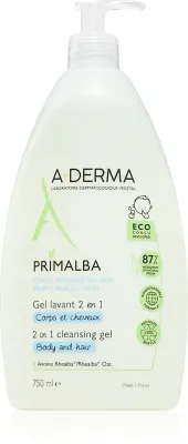 A-Derma Primalba Baby - Гель для душа и волос для детей