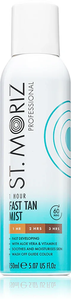 St. Moriz Fast Tan Mist - Быстро сохнущий самозагарный туман, 150 мл