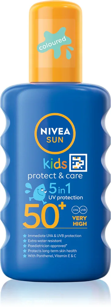 NIVEA SUN Kids - Цветной детский солнцезащитный спрей SPF 50+, 200 мл