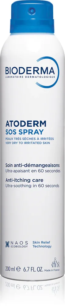 Bioderma Atoderm SOS Spray - Спрей SOS для мгновенного облегчения зуда, 200 мл