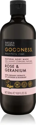 Baylis & Harding Goodness Rose & Geranium - гель для душа с ароматом цветов, 500 мл