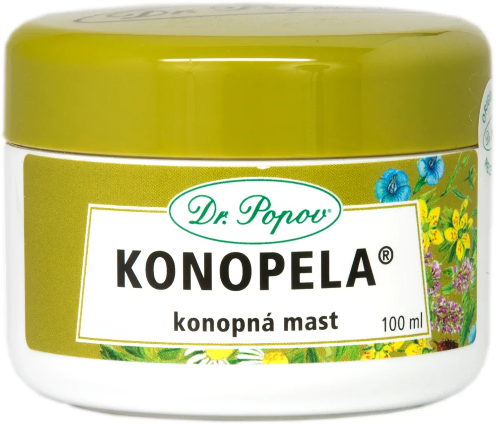 Мазь для тела Dr. Popov Herbal ointments Konopela травяная, для сухой кожи, 100 мл