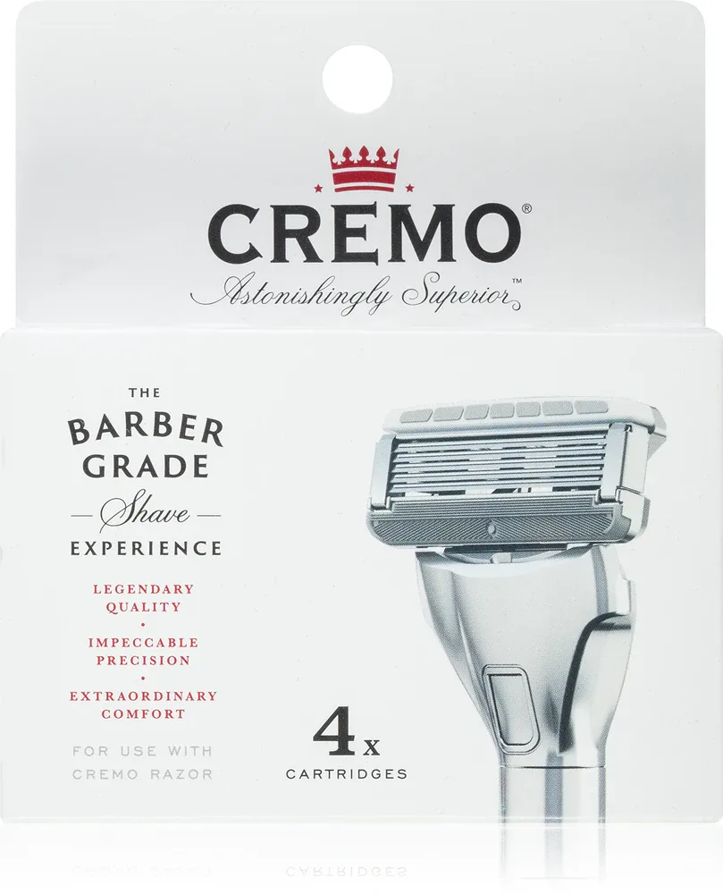 Сменные кассеты для бритвы Cremo Accessories Cartridges для гладкого бритья, 4 шт
