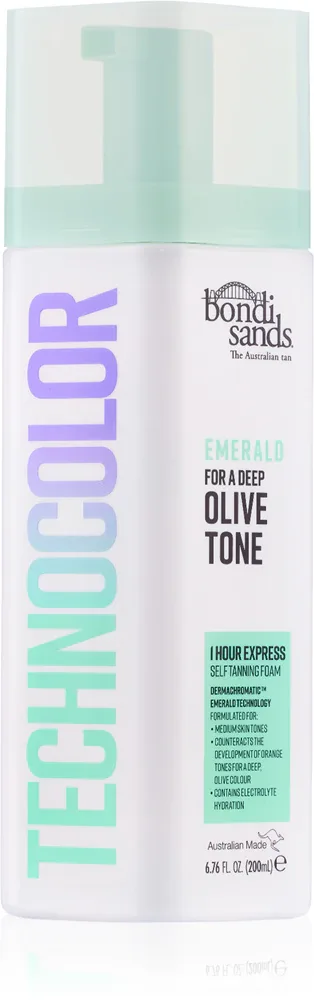 Bondi Sands Technocolor Emerald - Автозагар: самозагарный крем, 200 мл, оттенок Golden Olive Bronze