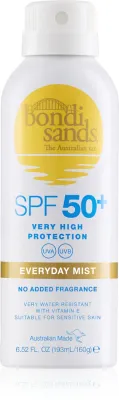 Bondi Sands SPF 50+ Everyday Mist - Водостойкий спрей для загара SPF 50+, 160 г