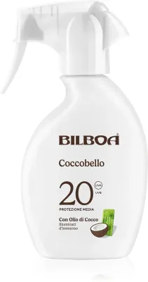 Bilboa Coccobello Trigger - Спрей для загара с кокосовым маслом SPF20, 250 мл
