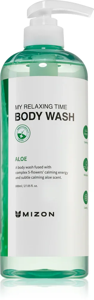 Mizon My Relaxing Time Aloe - Успокаивающий увлажняющий гель для душа, 800 мл