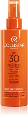 Collistar Smart Sun Protection Tanning Moisturizing Milk Spray SPF 30 - Защитное молочко для загара в спрее SPF 30, 200 мл