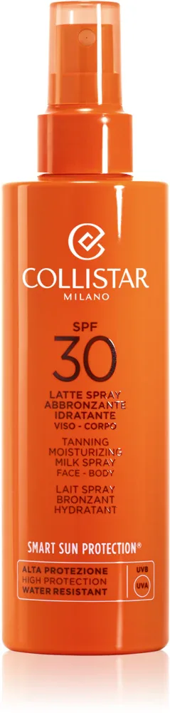 Collistar Smart Sun Protection Tanning Moisturizing Milk Spray SPF 30 - Защитное молочко для загара в спрее SPF 30, 200 мл