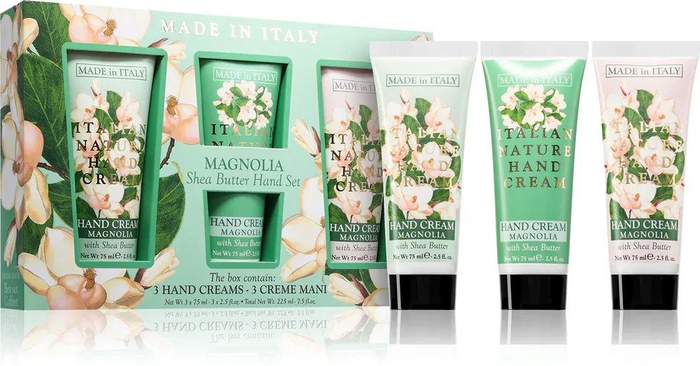 La Florentina Magnolia Shea Butter Hand Set - Подарочный набор для рук, 3 шт