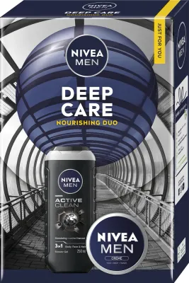 Набор NIVEA MEN Deep Care подарочный, гель для душа и крем