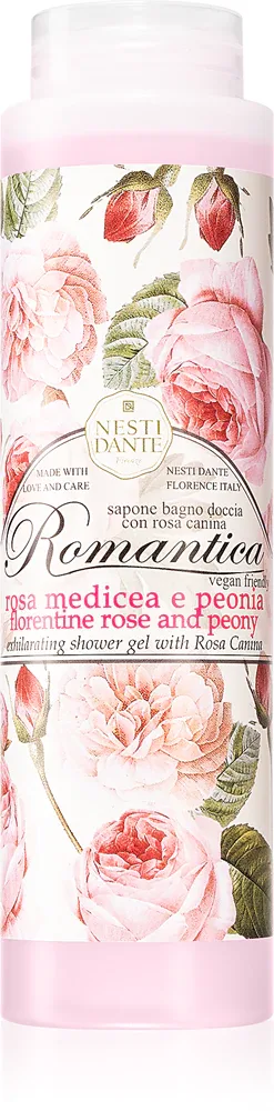 Nesti Dante Romantica Florentine Rose and Peony - Гель для душа и жидкое мыло, 300 мл