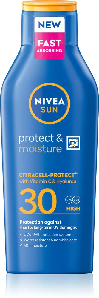 NIVEA SUN Protect & Moisture - Увлажняющее молочко для загара SPF 30, 400 мл