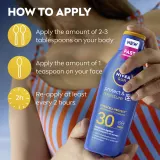 NIVEA SUN Protect & Moisture - Увлажняющее молочко для загара SPF 30, 400 мл — фото 6