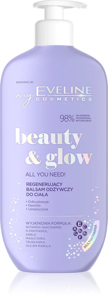 Eveline Cosmetics Beauty & Glow All You Need! - Регенерирующий бальзам для тела с питательным действием, 350 мл