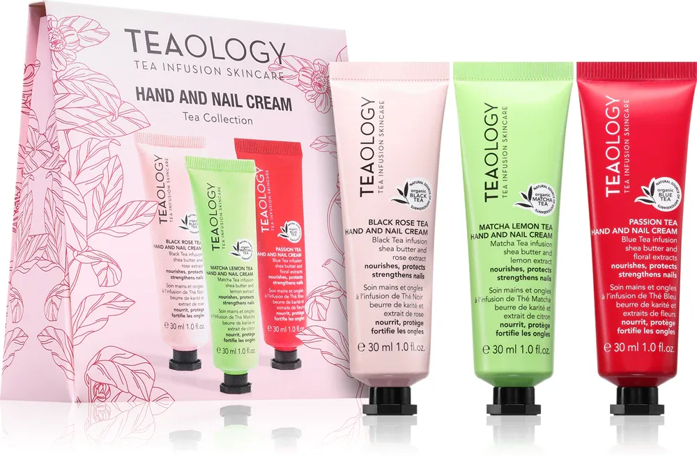 Teaology Hand and Nail Cream Set - Подарочный набор для рук и ногтей, 3 шт