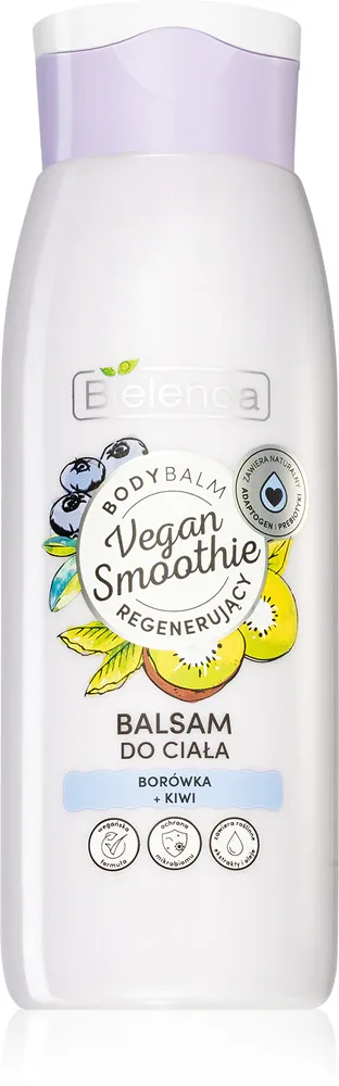 Bielenda Vegan Smoothie Blueberry + Kiwi - Увлажняющий крем для тела, 400 мл