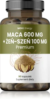 Пищевая добавка Movit Energy Maca 600 mg + Женьшень 100 mg PREMIUM в капсулах, 90 капс