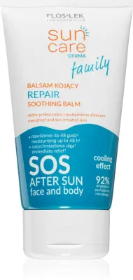 FlosLek Laboratorium Sun Care Derma Family - Успокаивающий загарный бальзам с охлаждающим эффектом, 125 мл