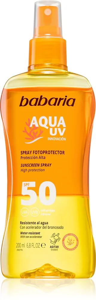Babaria Sun Aqua UV - Солнцезащитный спрей SPF 50, 200 мл