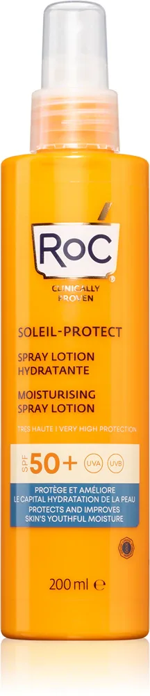 RoC Soleil Protect Moisturising Spray Lotion - Солнцезащитный увлажняющий спрей SPF 50+, 200 мл