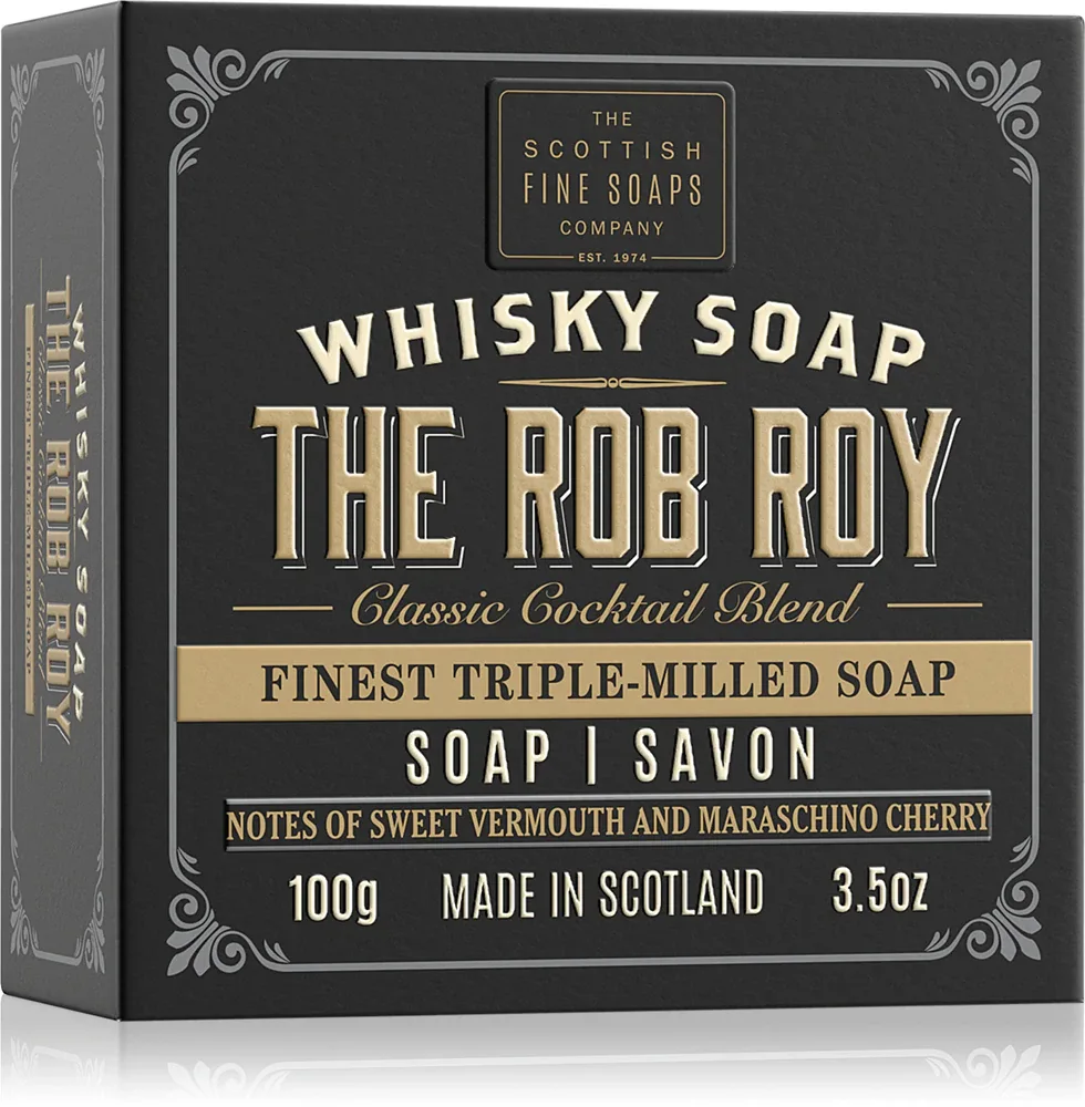 Scottish Fine Soaps Whisky Soap The Rob Roy - Твердое мыло для тела и лица, 100 г