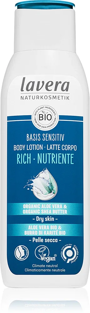 Lavera Basis Sensitiv - Интенсивное питательное молочко для тела для сухой кожи, 250 мл